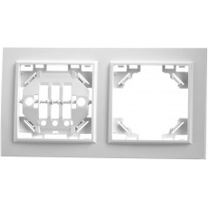 Рамка двухместная горизонтальная серия Эрна PFR000-9002-01 белый